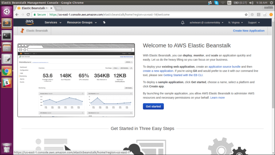 Elastic Beanstalk will host web application without needing to launch, configure, or operate