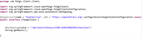 Create an Interface for Feign Client