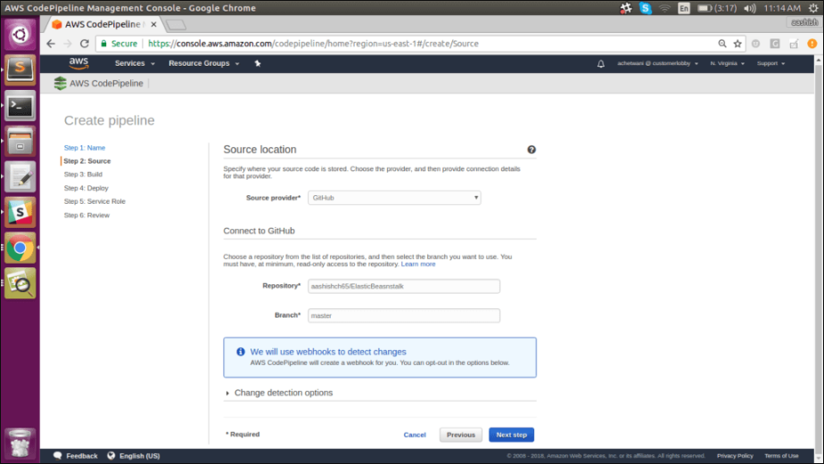 Select the source provider
