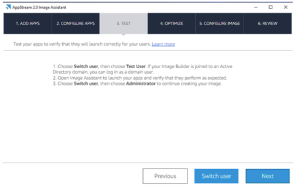 AppSteam 2.0 Image assistant Test