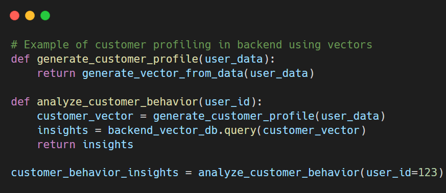 Backend analytics for customer insights
