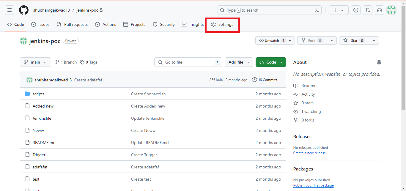 Configure GitHub repository settings