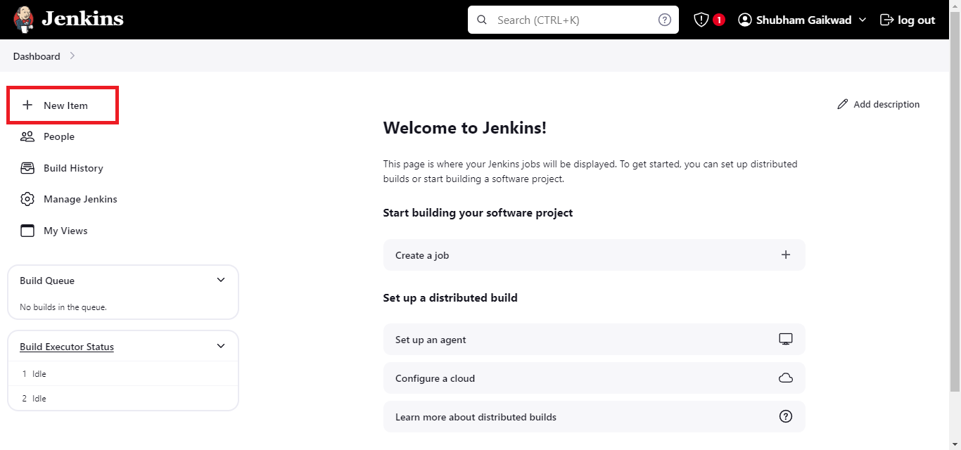 Create a new Jenkins pipeline