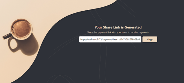 Crypto Donation link generation