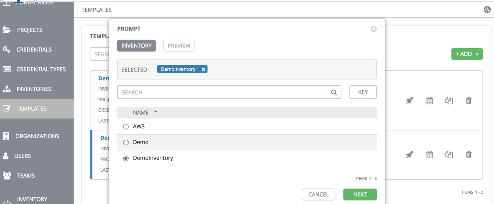 How-to-use-inventory-to-run-Ansible-job