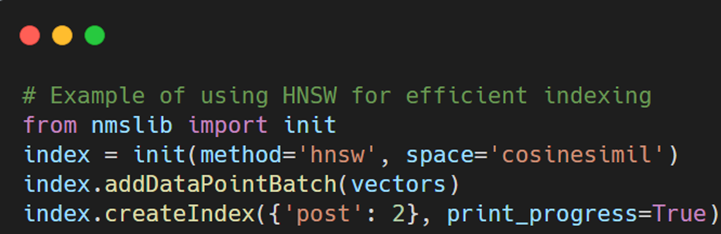 Indexing structures for fast retrieval