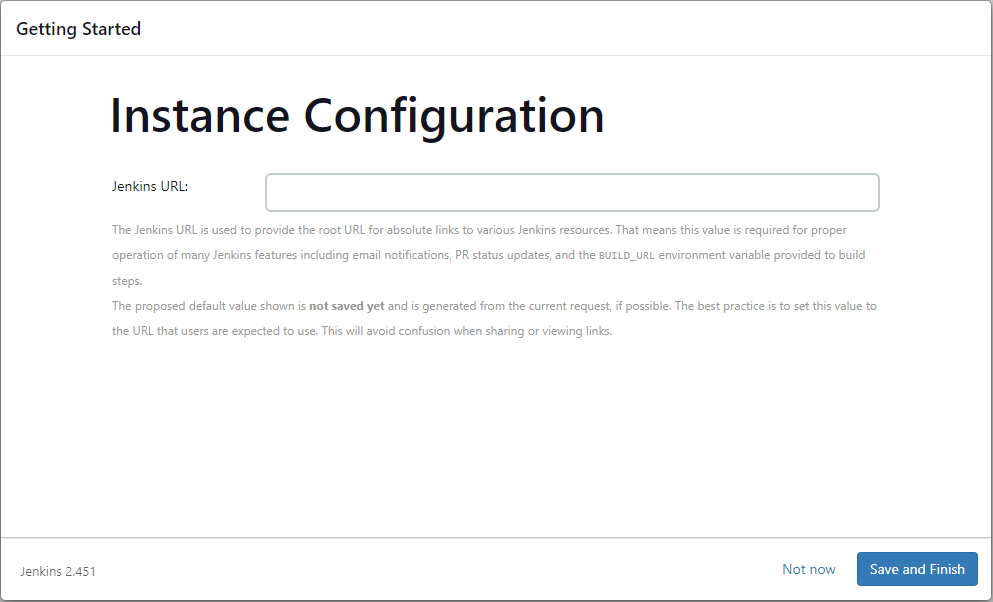 Instance configuration