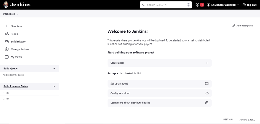 Jenkins dashboard view