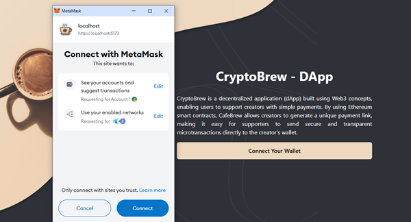 Connect with MetaMask