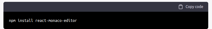 install react monaco editor package from npm