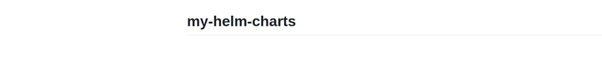 My helm charts