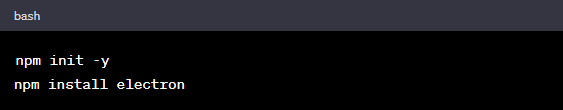 Set up Electron.js