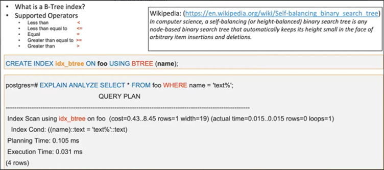B-Tree Index