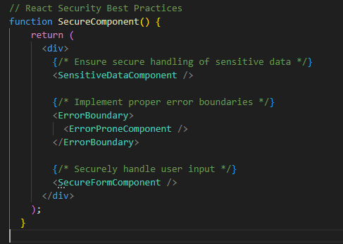 React security best practices