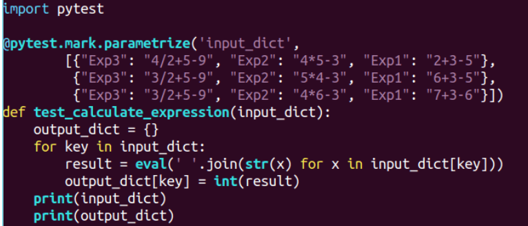 parameterized test case in pytest