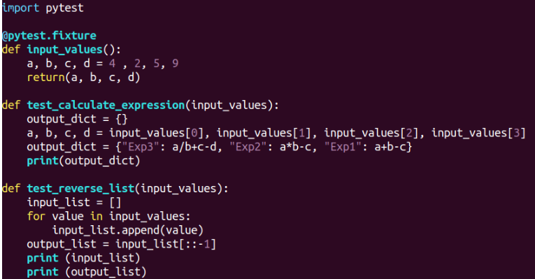 pytest fixtures