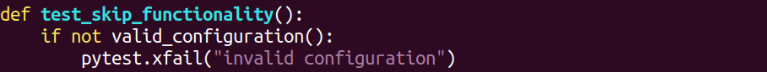 Xfail from within step function 