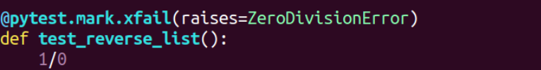 Xfail exception specification