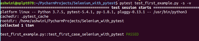 test to get output selenium