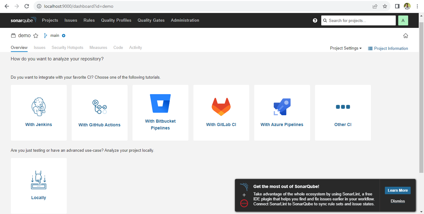 Integrate SonarQube