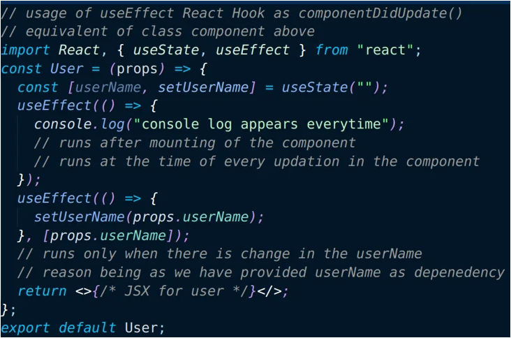 componentDidUpdate in functional