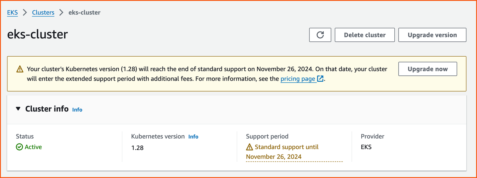 deploy eks cluster in aws cloud with 1.28 version by terraform